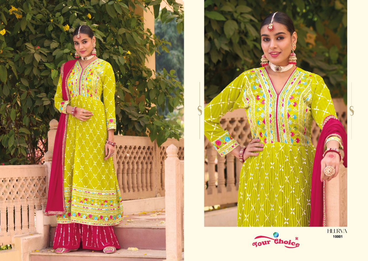 Your Choice Heerva Georgette Wholesale Wedding Wear Salwar Suits